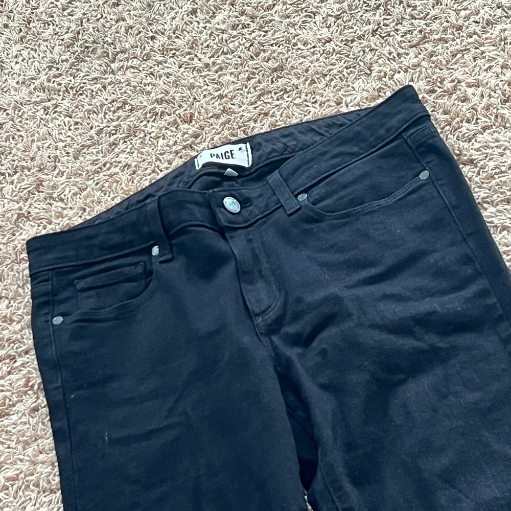 Paige Black Slim Straight Leg Jeans Size 30 Women's Denim Pants